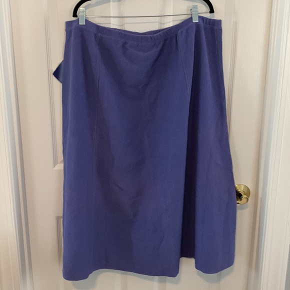 NWT Susan Graver / QVC | Style purple stretch corduroy A-line skirt plus size 2X - Picture 6 of 6